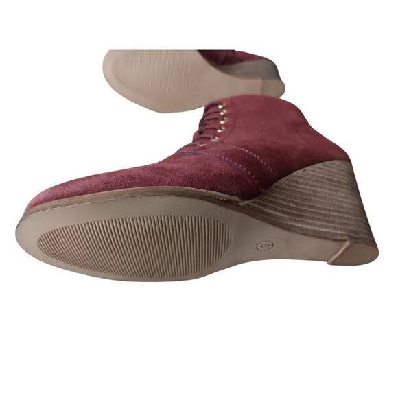 New with Tags Diba Stitch Fix Blake Suede Bootie Burgundy Wedge SZ 9 - Picture 10 of 13